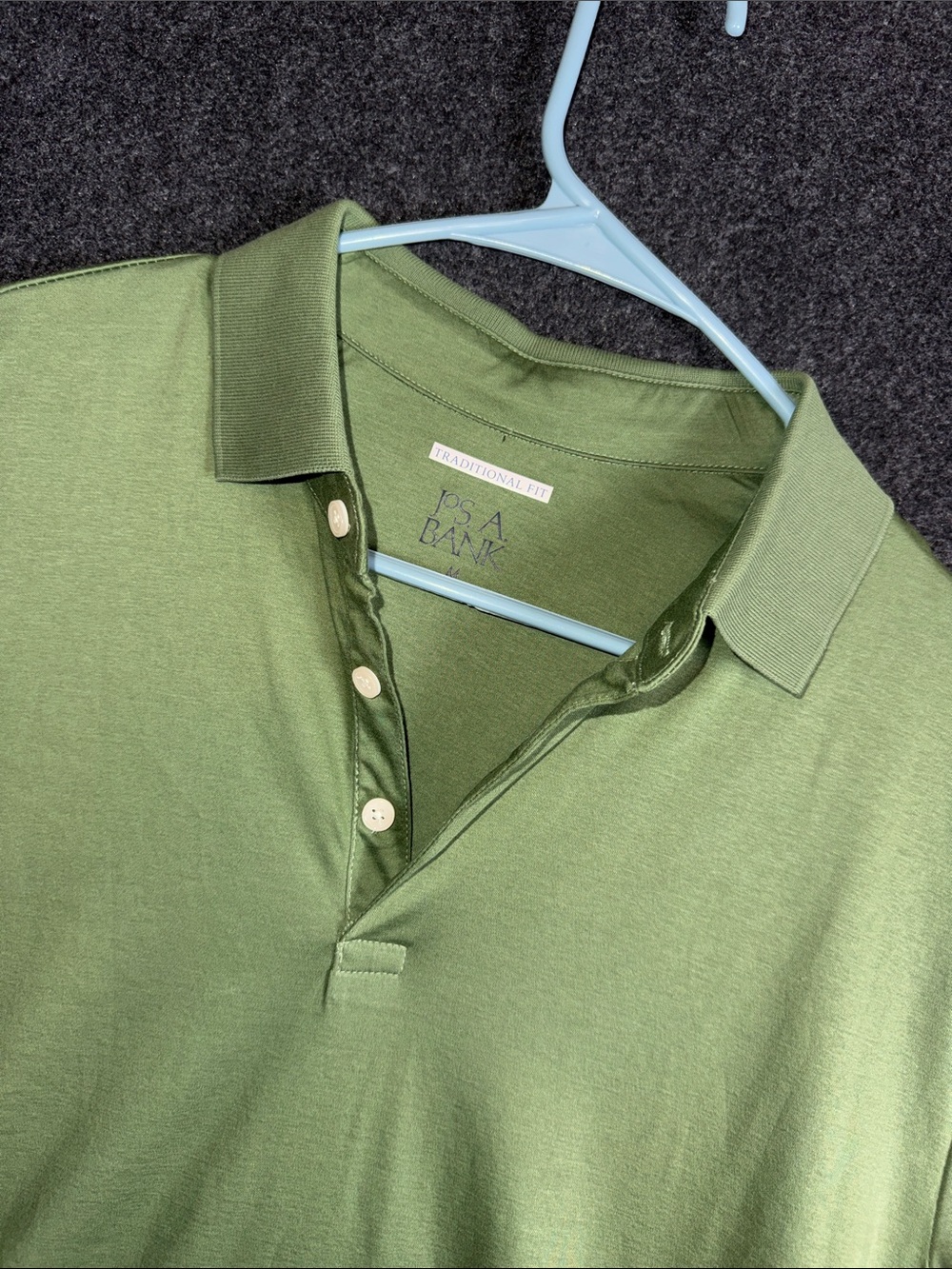 Jos. A. Bank Mens Traditional Fit Short Sleeve Polo Shirt Green Size M